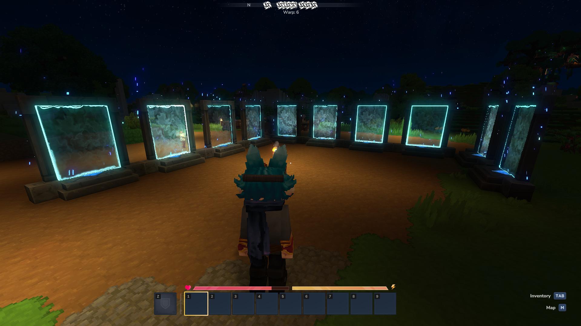Multiple Teleporters in front of a player character