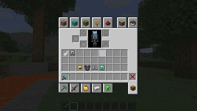 Hiding armor parts