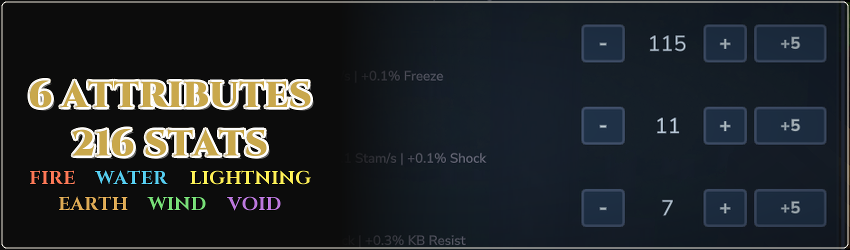 6 Attributes, 216 Stats