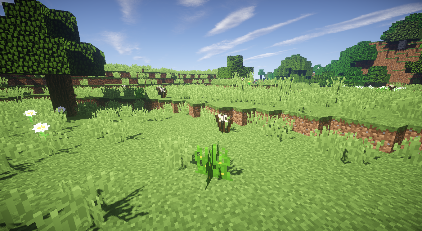 Grass and Vanilla Flowers naturally generating in the world