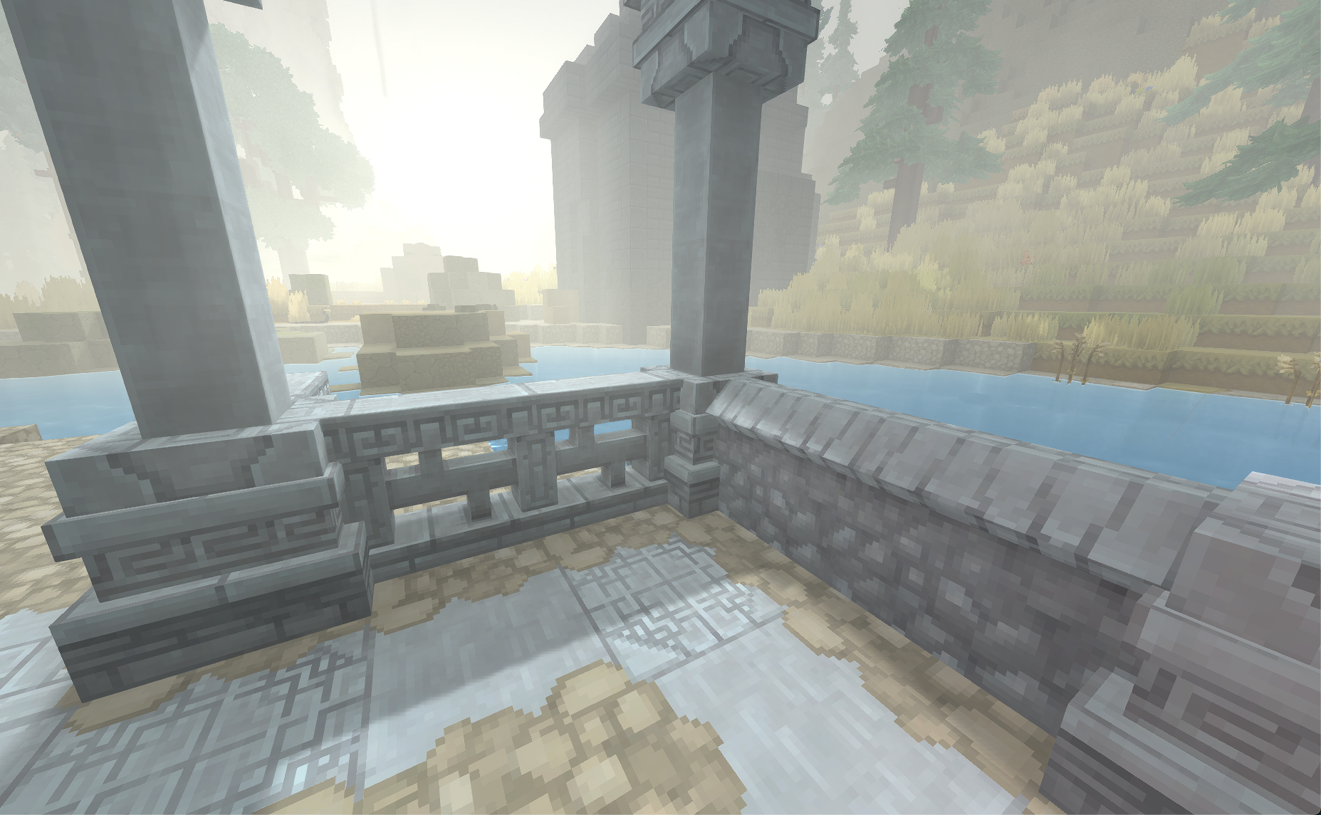 Quartzite Walls on Pillars