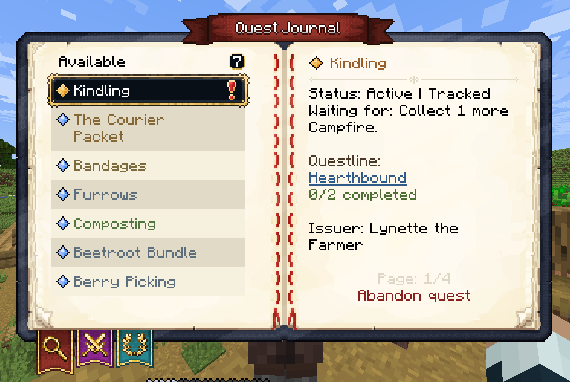 The Quest Journal UI