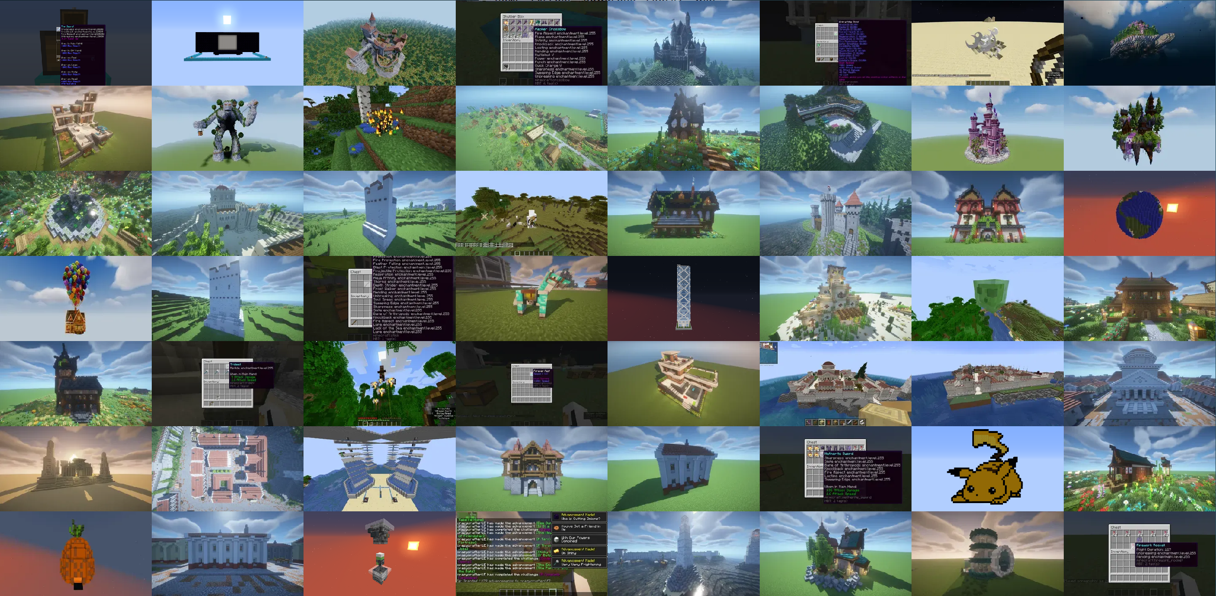 A showcase of some of the builds