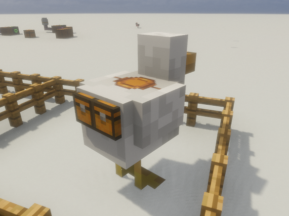 Mega Chicken with a saddle and chests