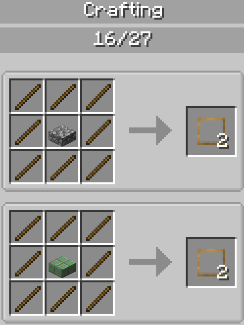Slab frame recipe