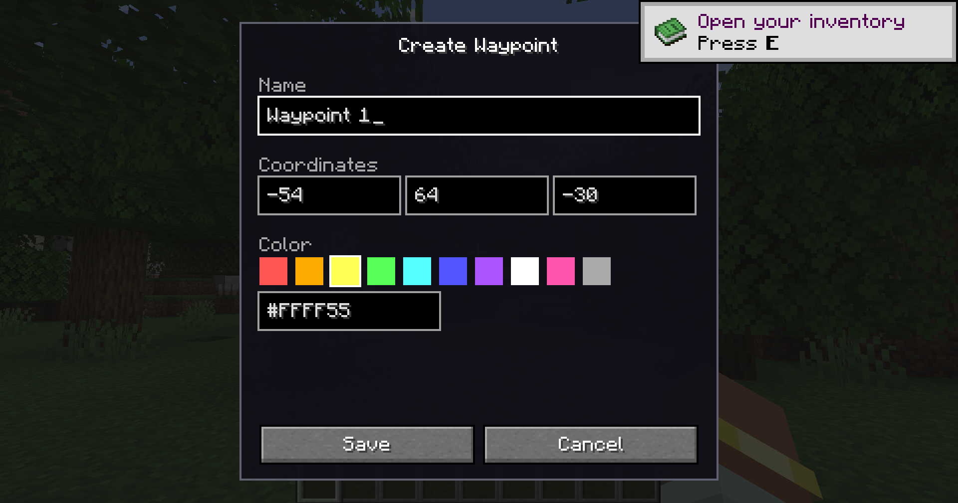 Waypoint Management Screenshot
