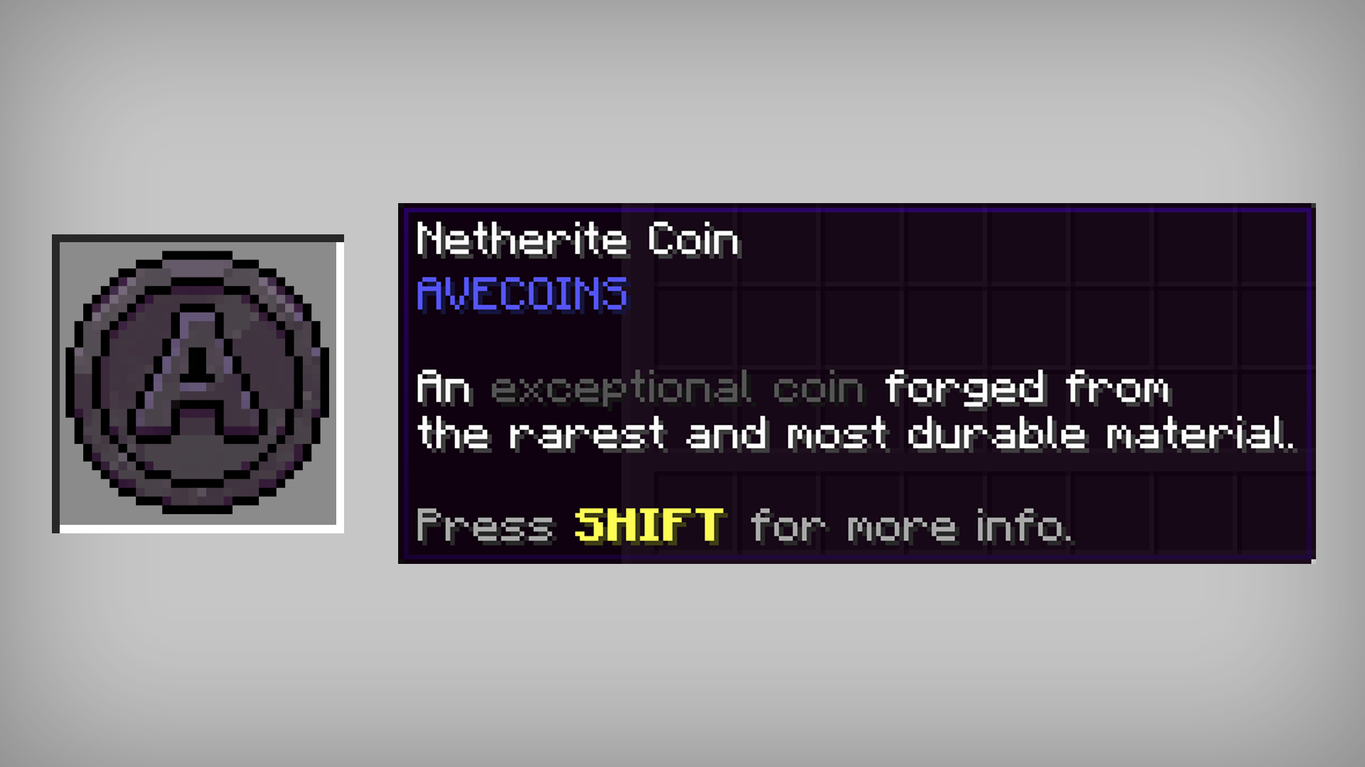 AVECOINS Netherite Coin