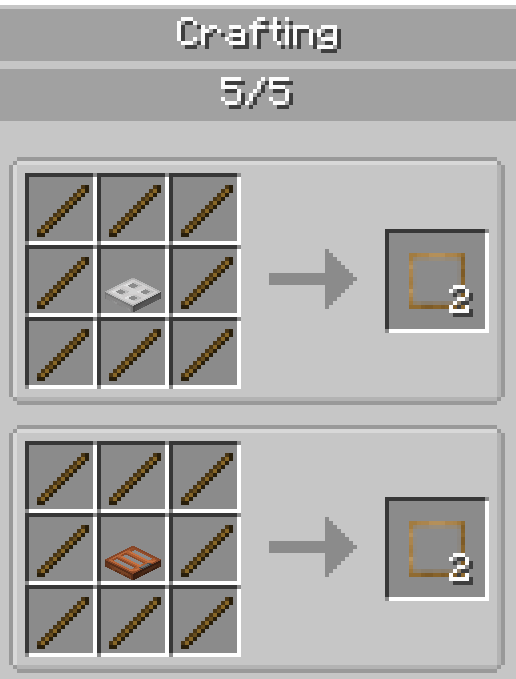 Trapdoor frame recipe