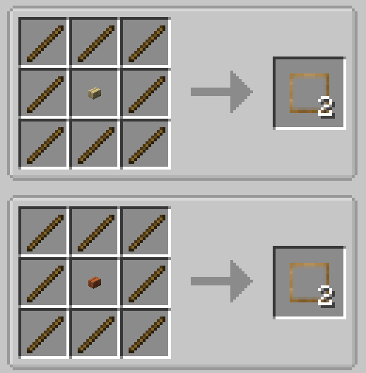 Button frame recipe