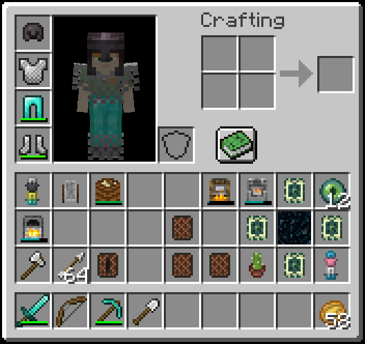 The inventory with several pocket tools