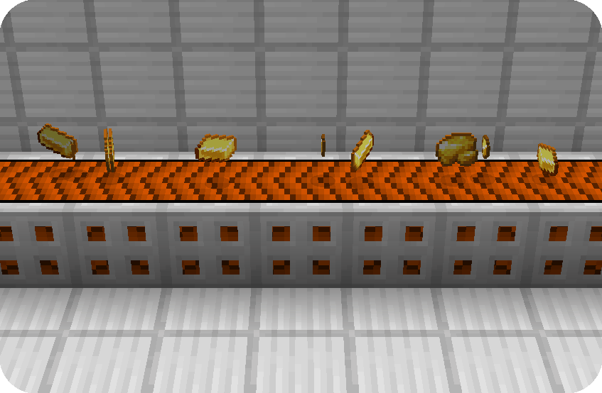 Scrolling texture conveyor belt