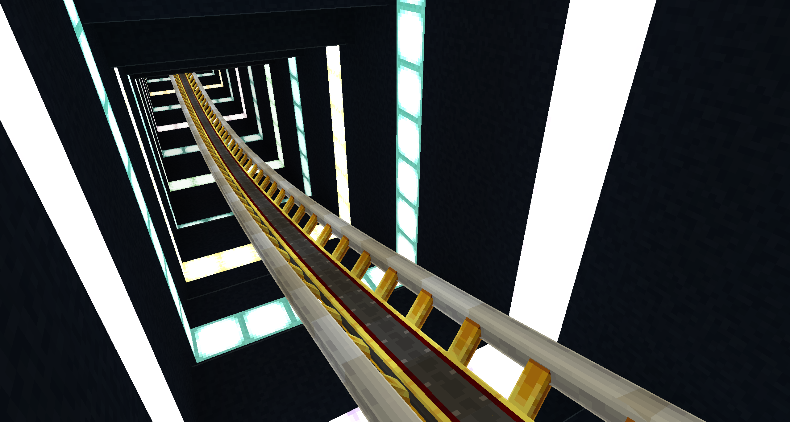 Accelerating tracks + white dye example
