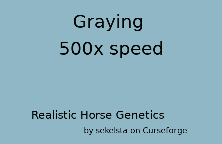 Graying, 500x speed