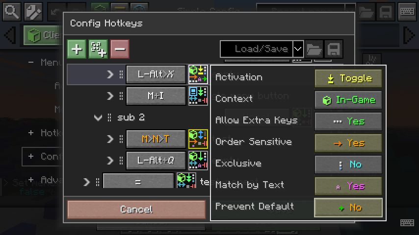 Hotkeys - Advanced options
