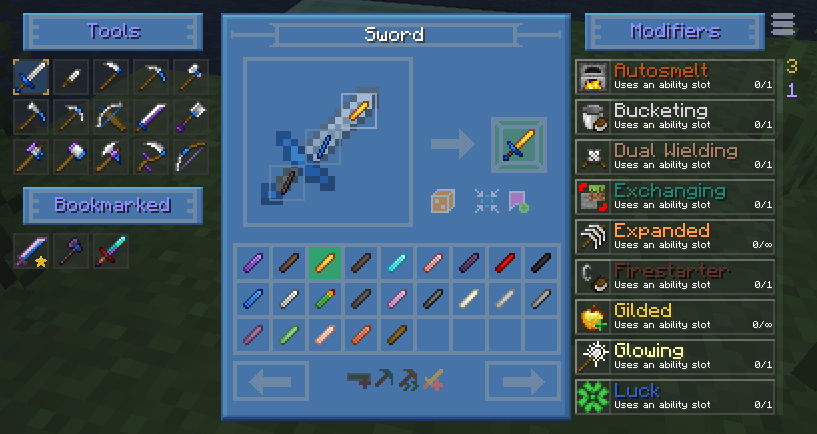 The main UI for the mod