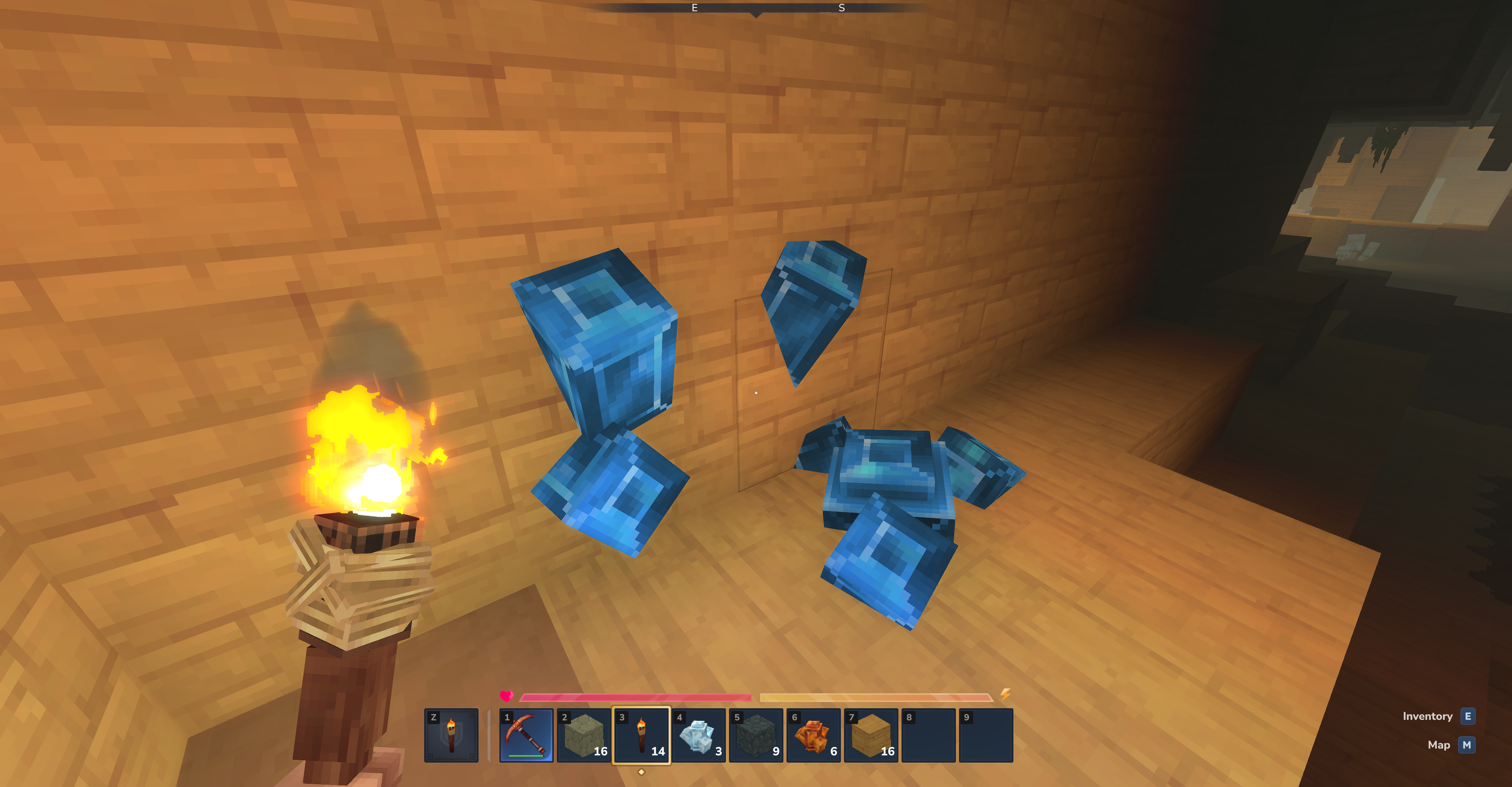 Naturally generated sapphire vein