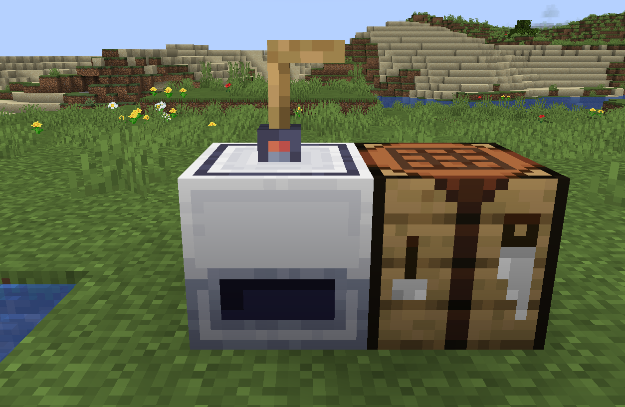 Quartz Grindstone block placed in the world
