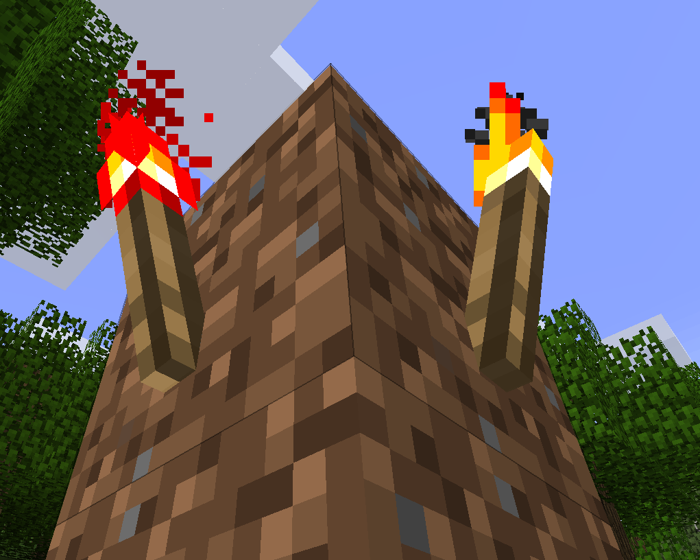 torches with a bottom texture