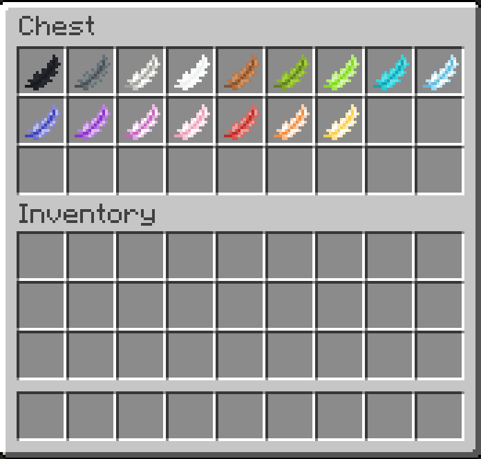 Collect feathers