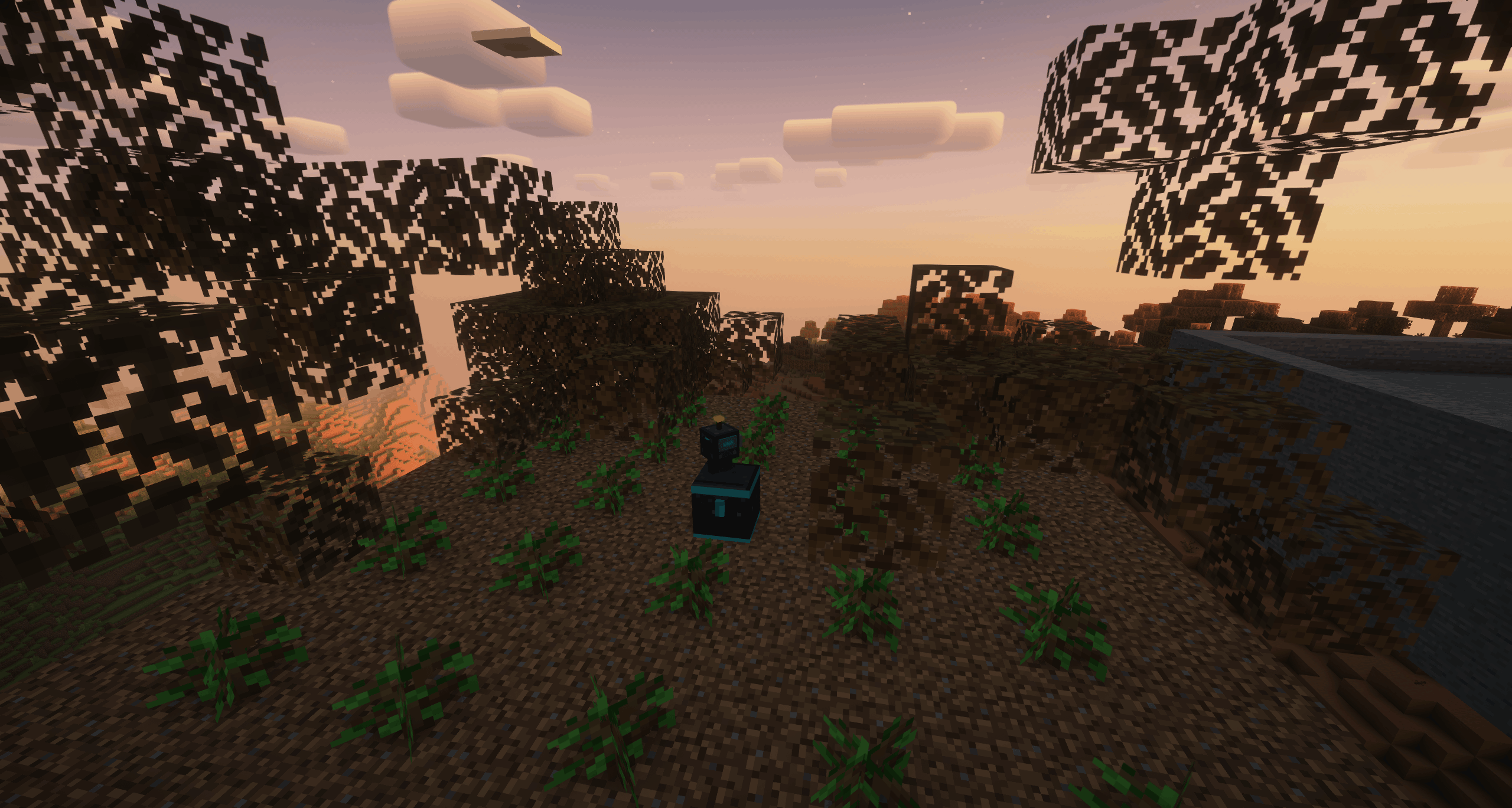 A forester MechBot working its tree farm