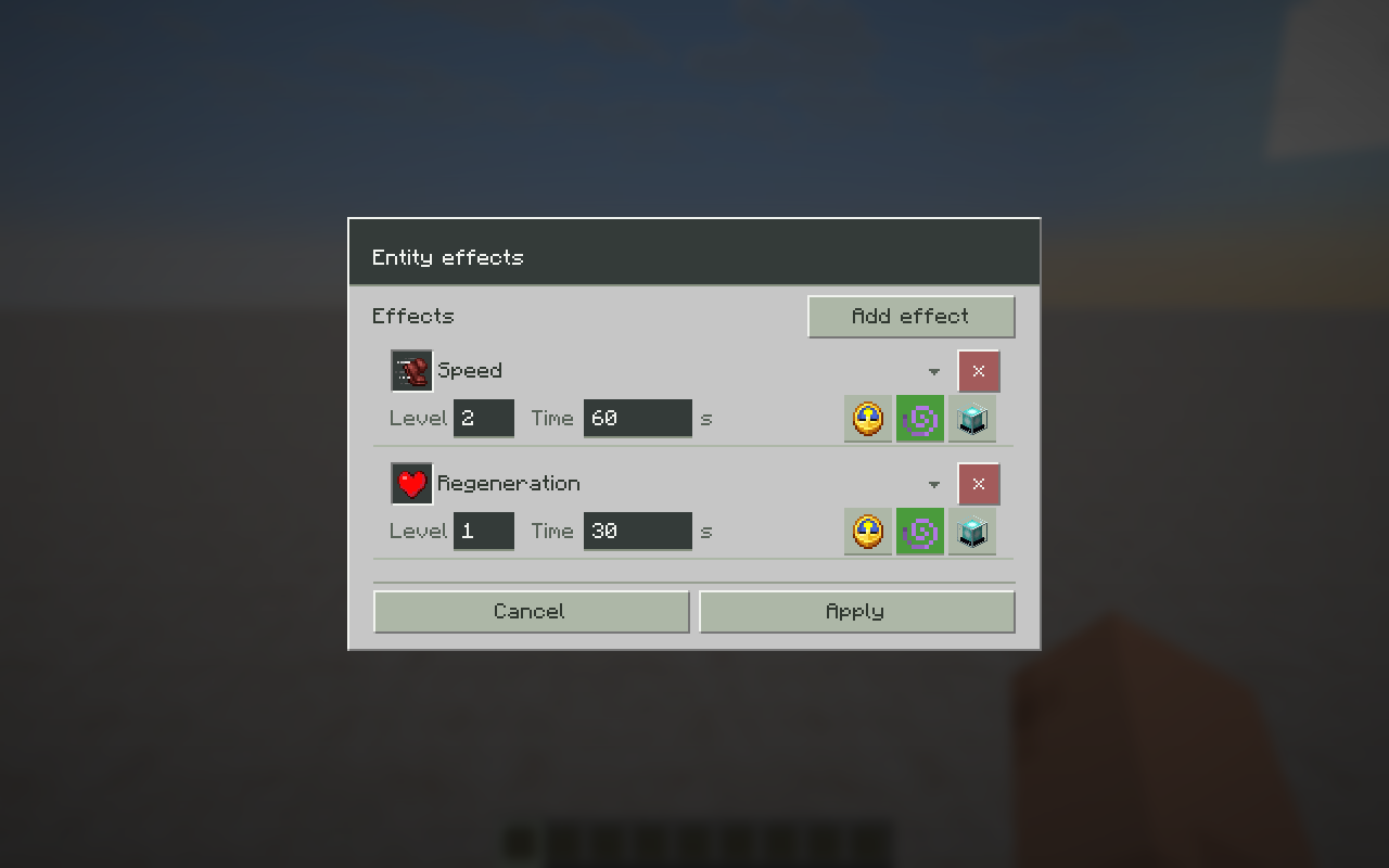 Entity effects