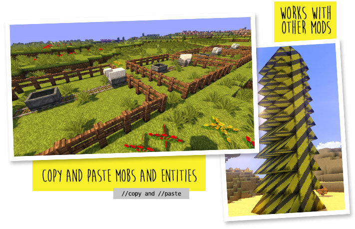 WorldEdit Highlights: Works with other mods