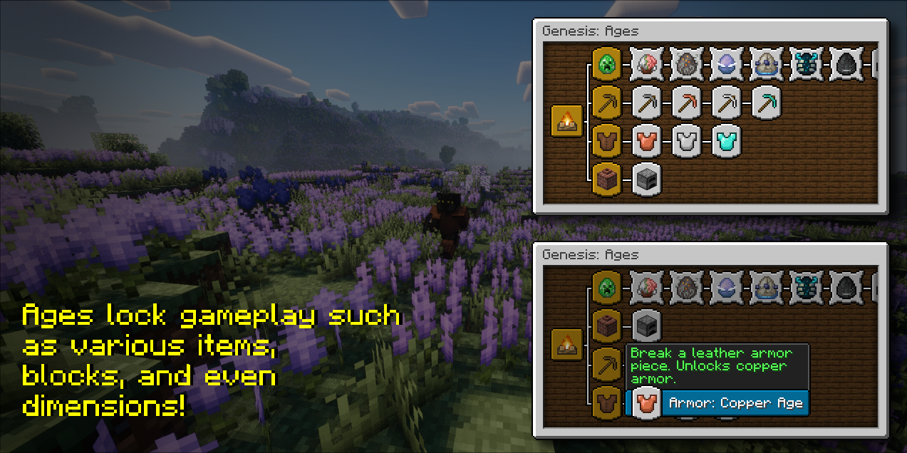 ages screen describing locked items and how to unlock