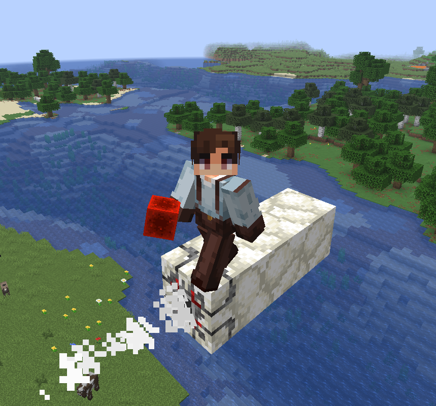 A Floatater flying a contraption