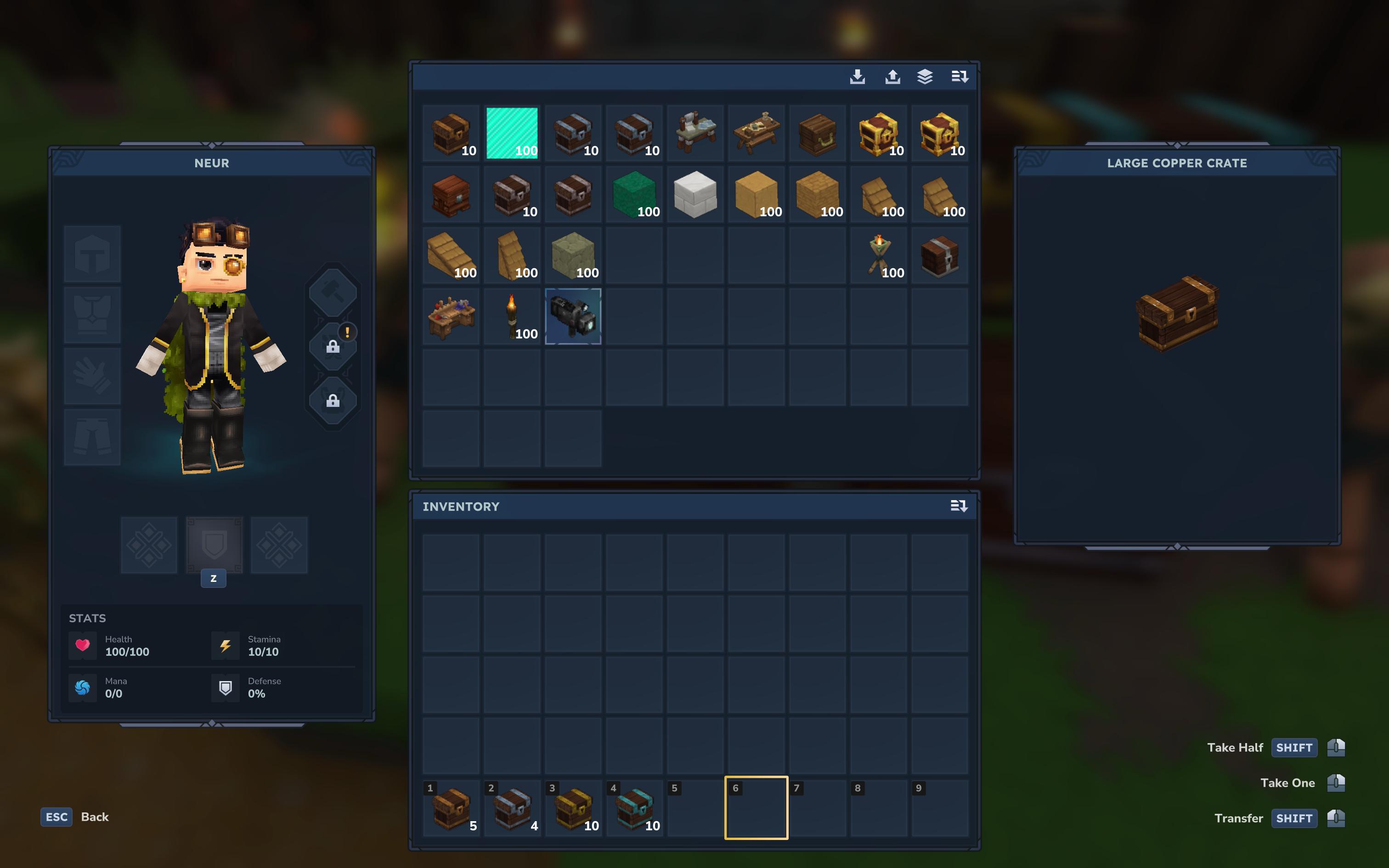Large Copper Crate Storage