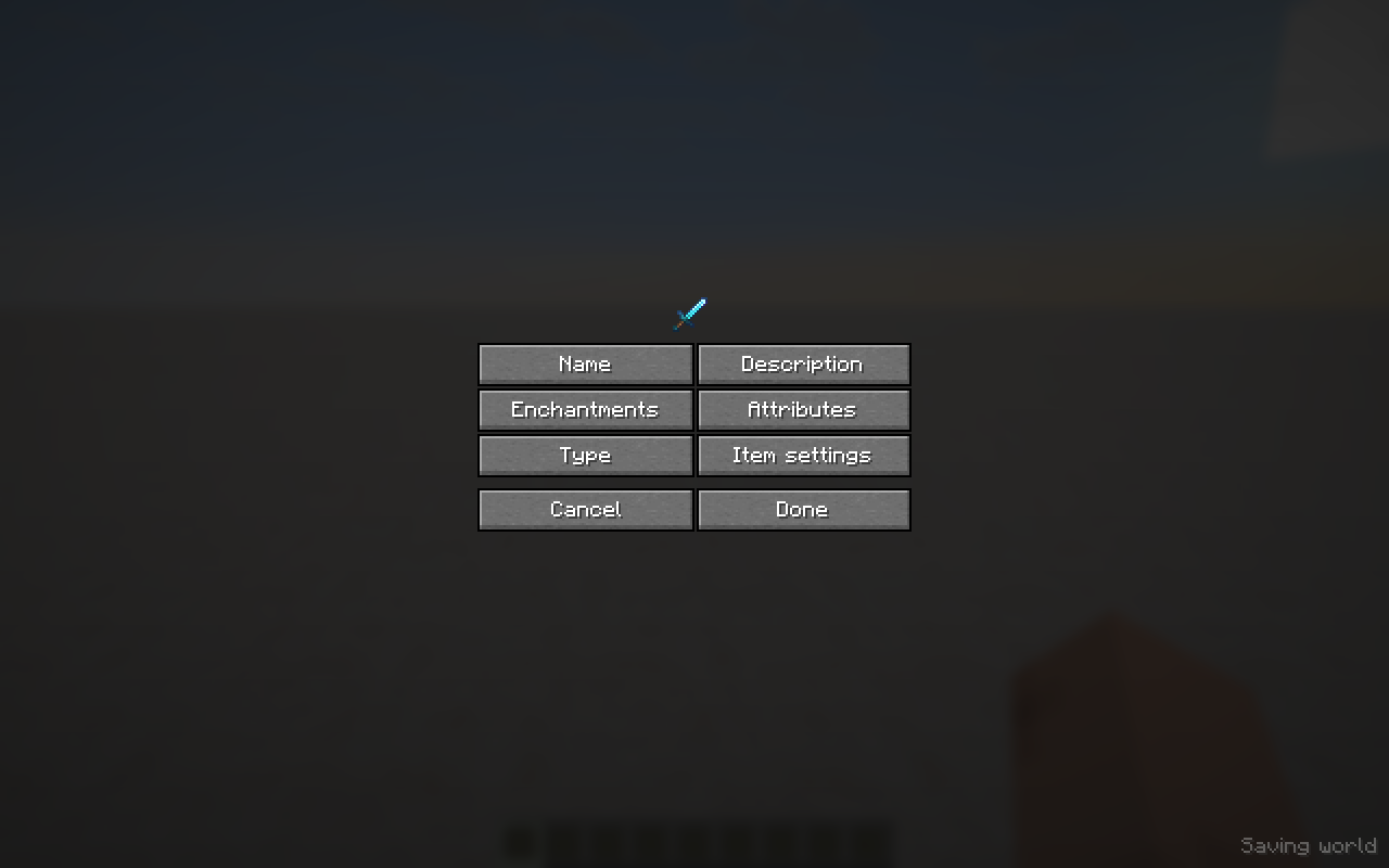 Item editor