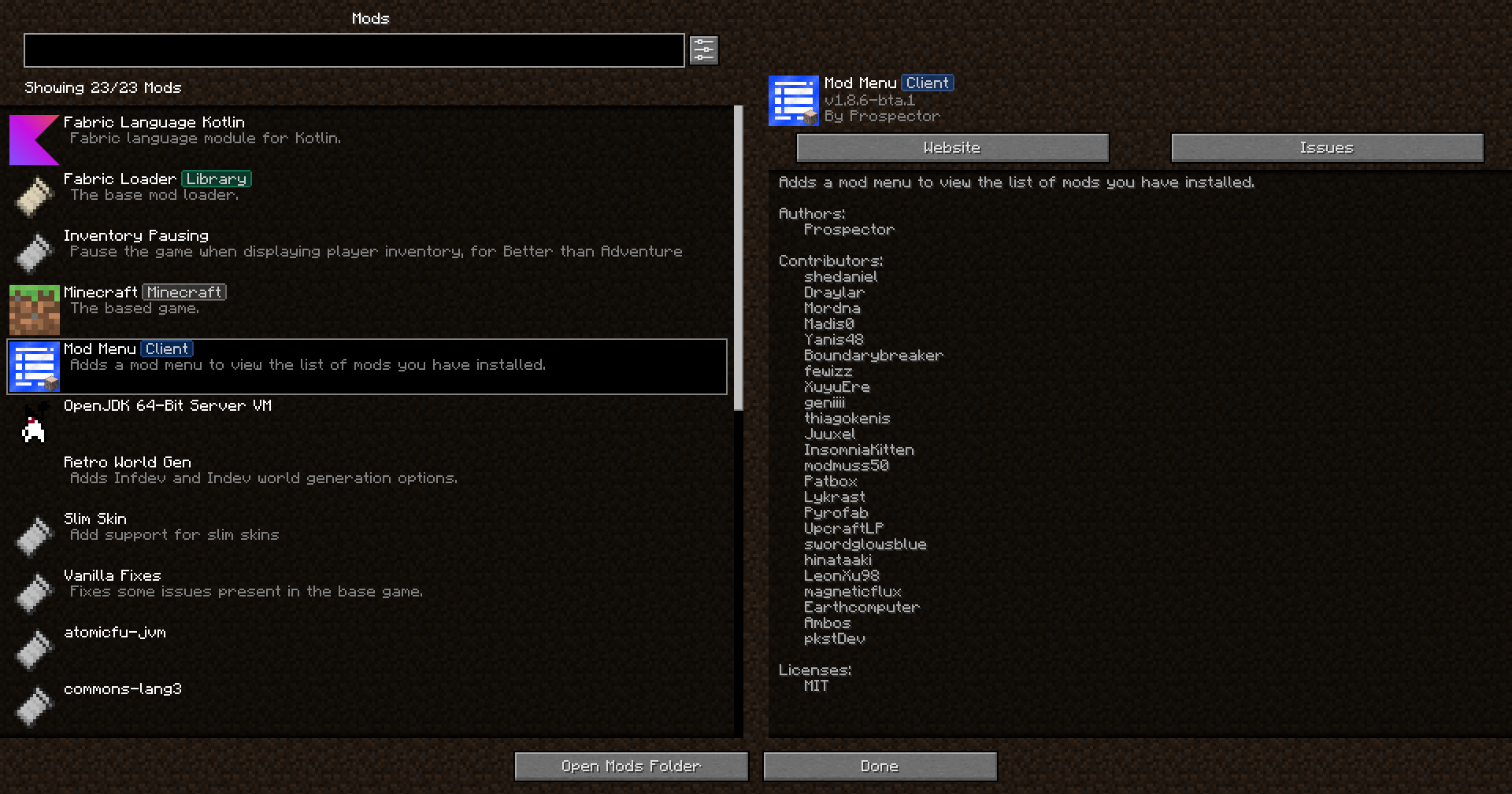 Mod Menu