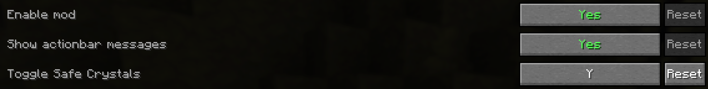 Safe Crystals Config