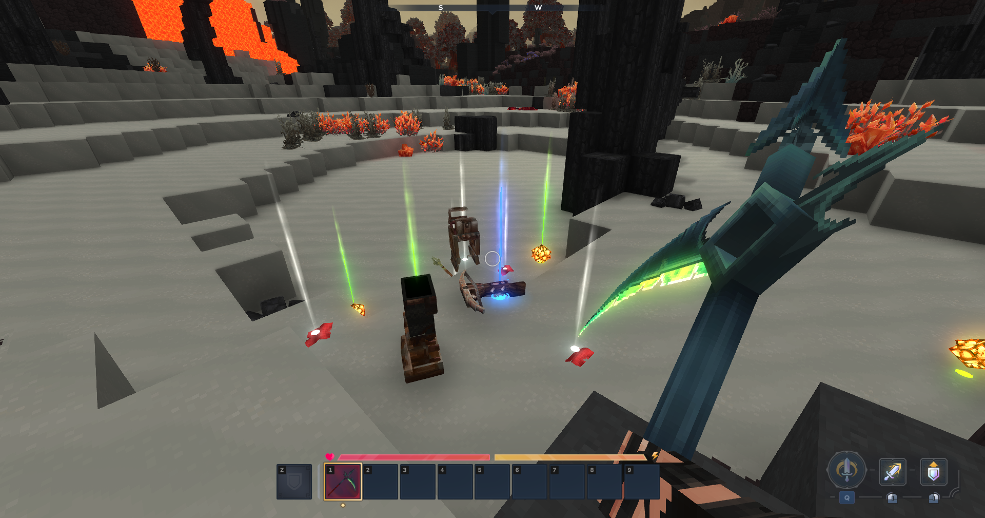 Graded drops in a dungeon