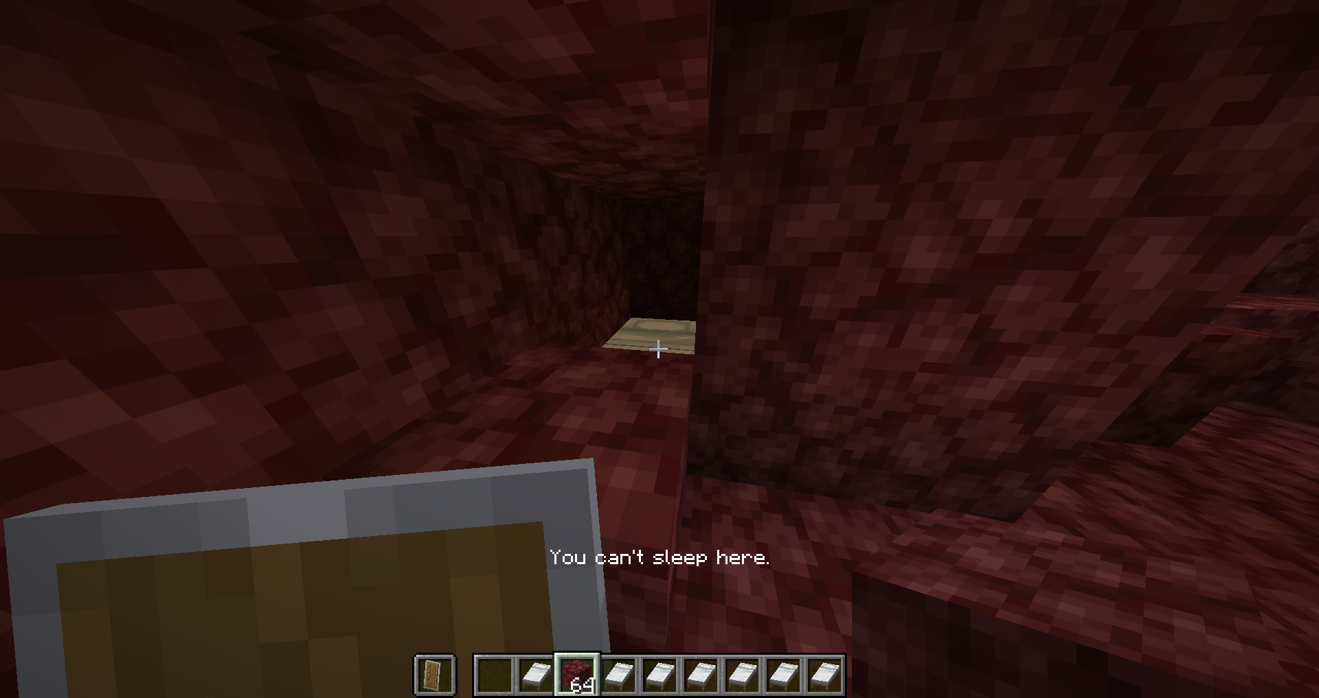 Trying to sleep in the nether