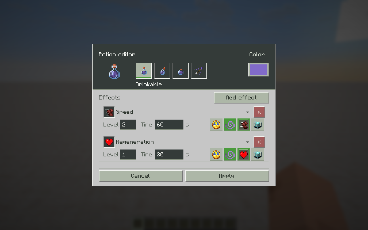 Custom potions