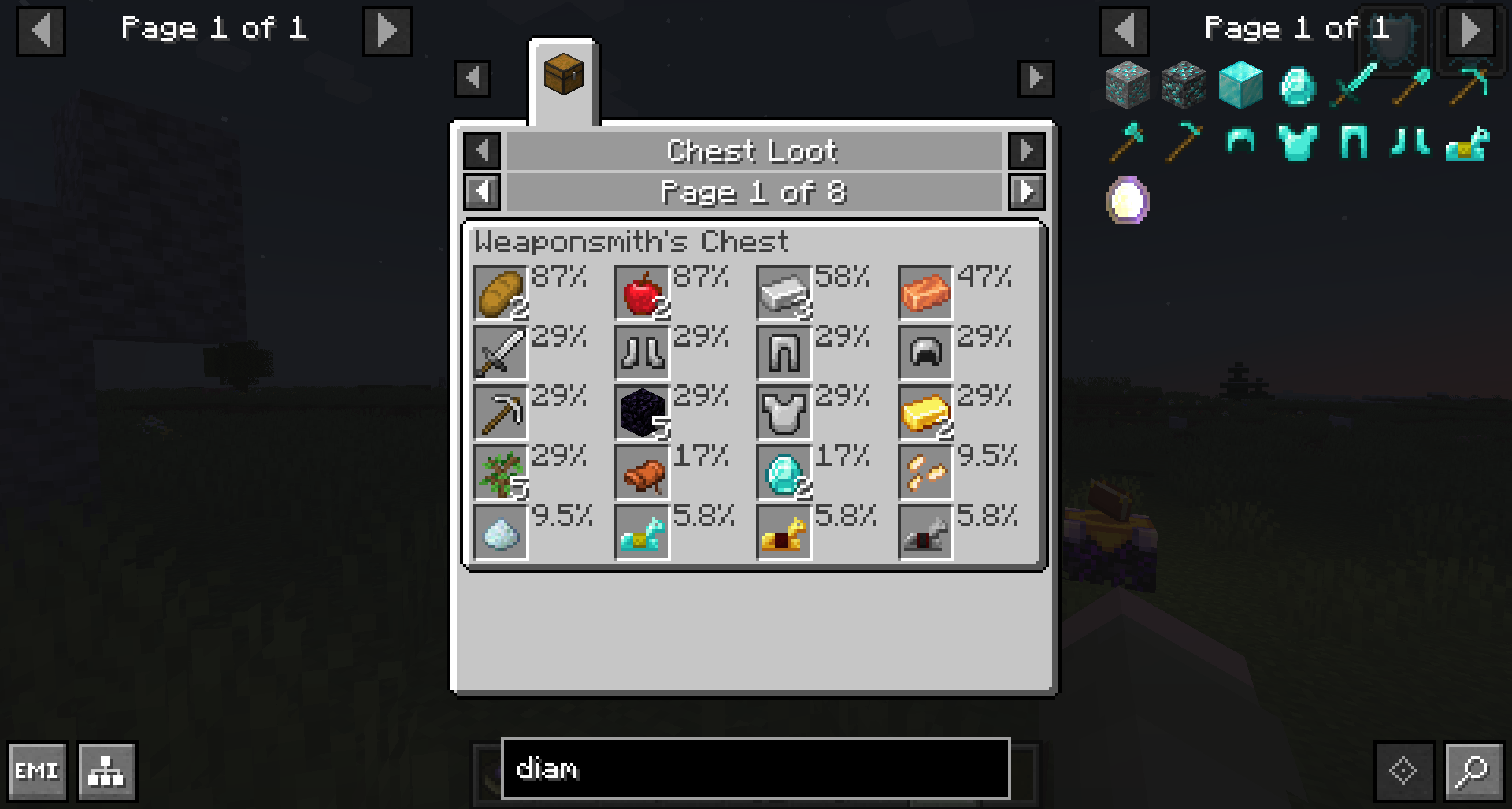 Emi Loot chest screen