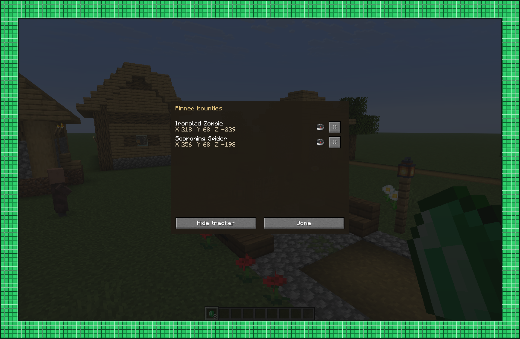 Pinned bounties window