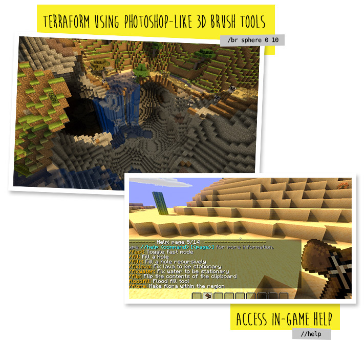 WorldEdit Highlights: Terraform using brushes