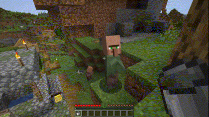 Villager being kidnapped