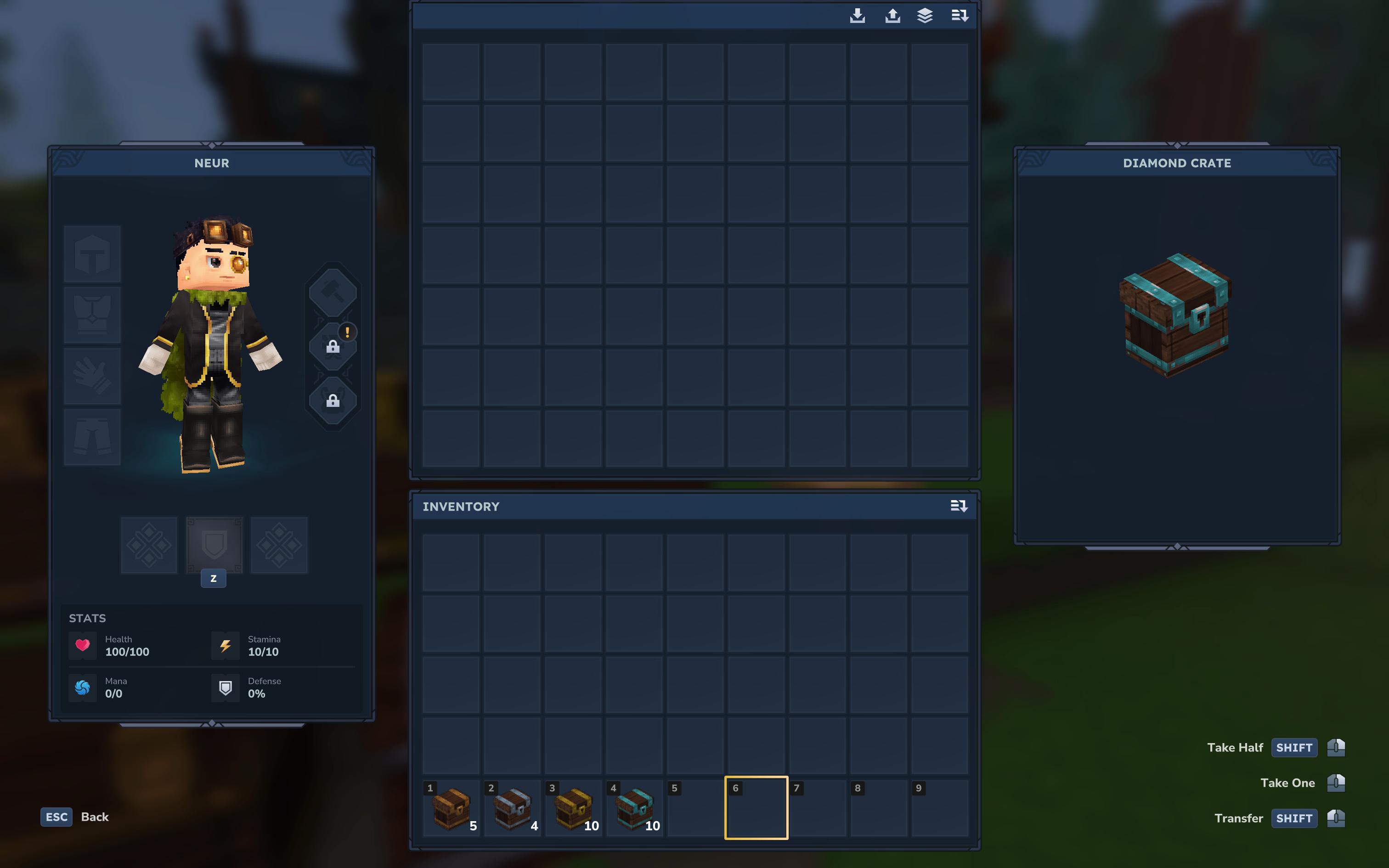 Diamond Crate UI
