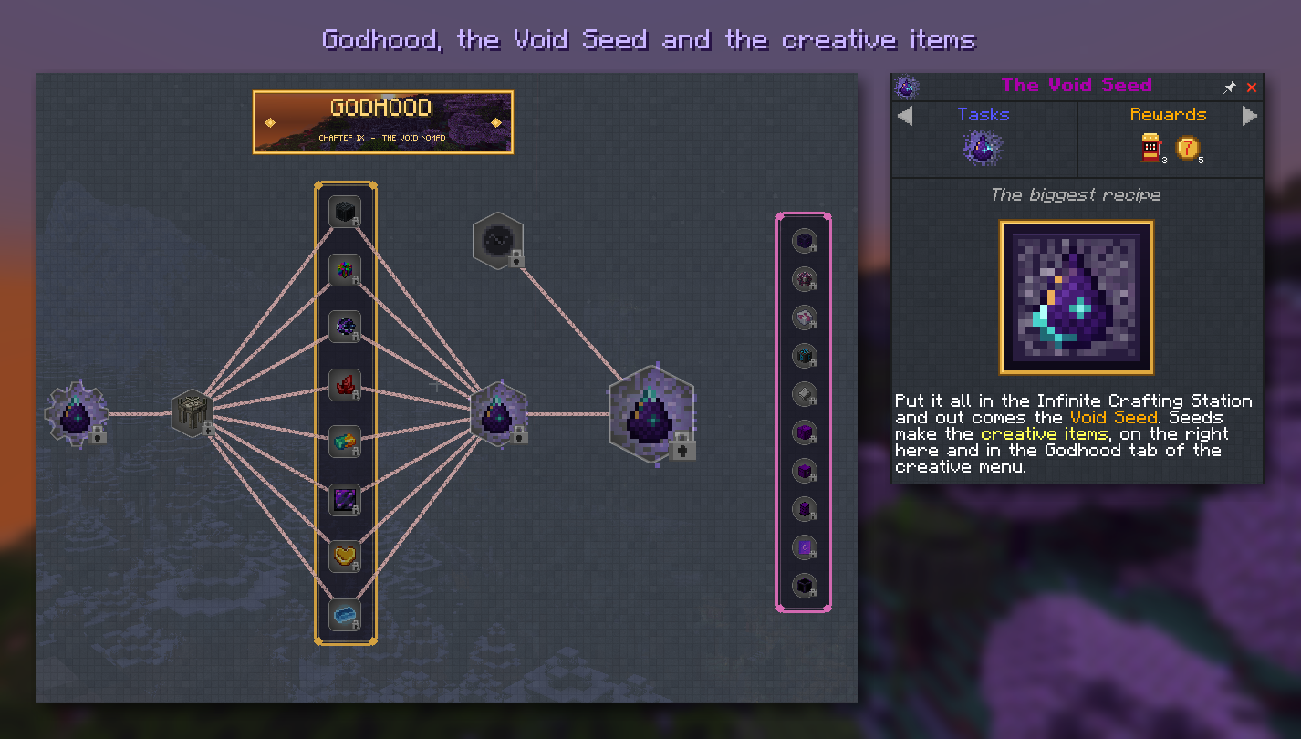 The Void Seed and the creative items it buys.