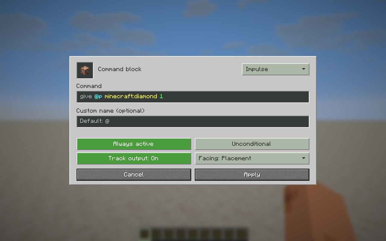Command blocks
