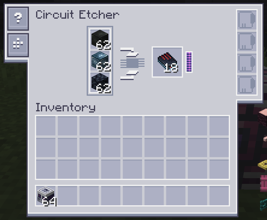 Circuit Etcher interface consolidating multiple processor crafting steps