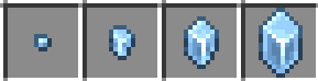 Multiple growth stages of purified crystal seeds until fully grown crystals