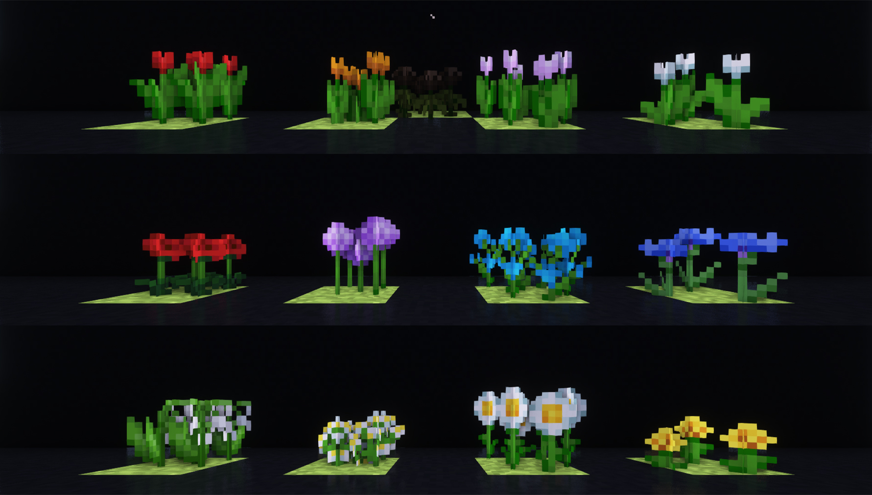 Screenshot of 1/2 of the grown vanilla-flowers