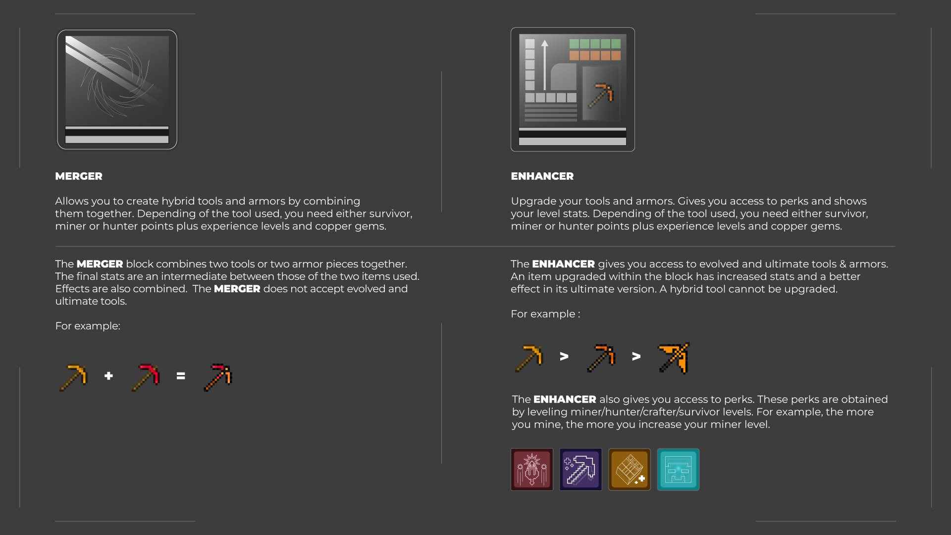 Informations about Merger and Enhancer