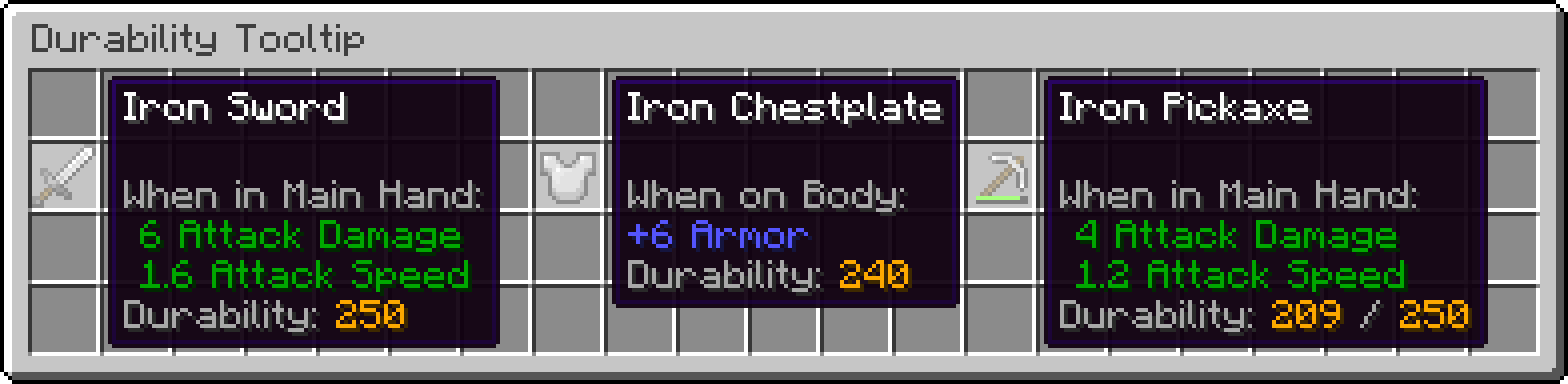 Durability Tooltip Banner