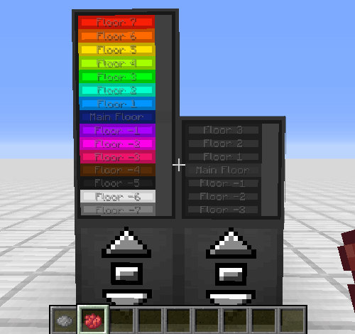 Different colored floors